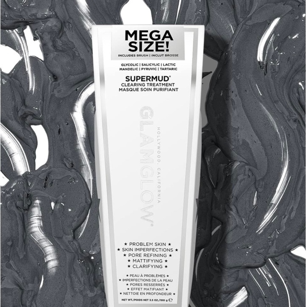 GlamGlow MEGA SIZE Supermud Clearing Treatment Mask NEW
